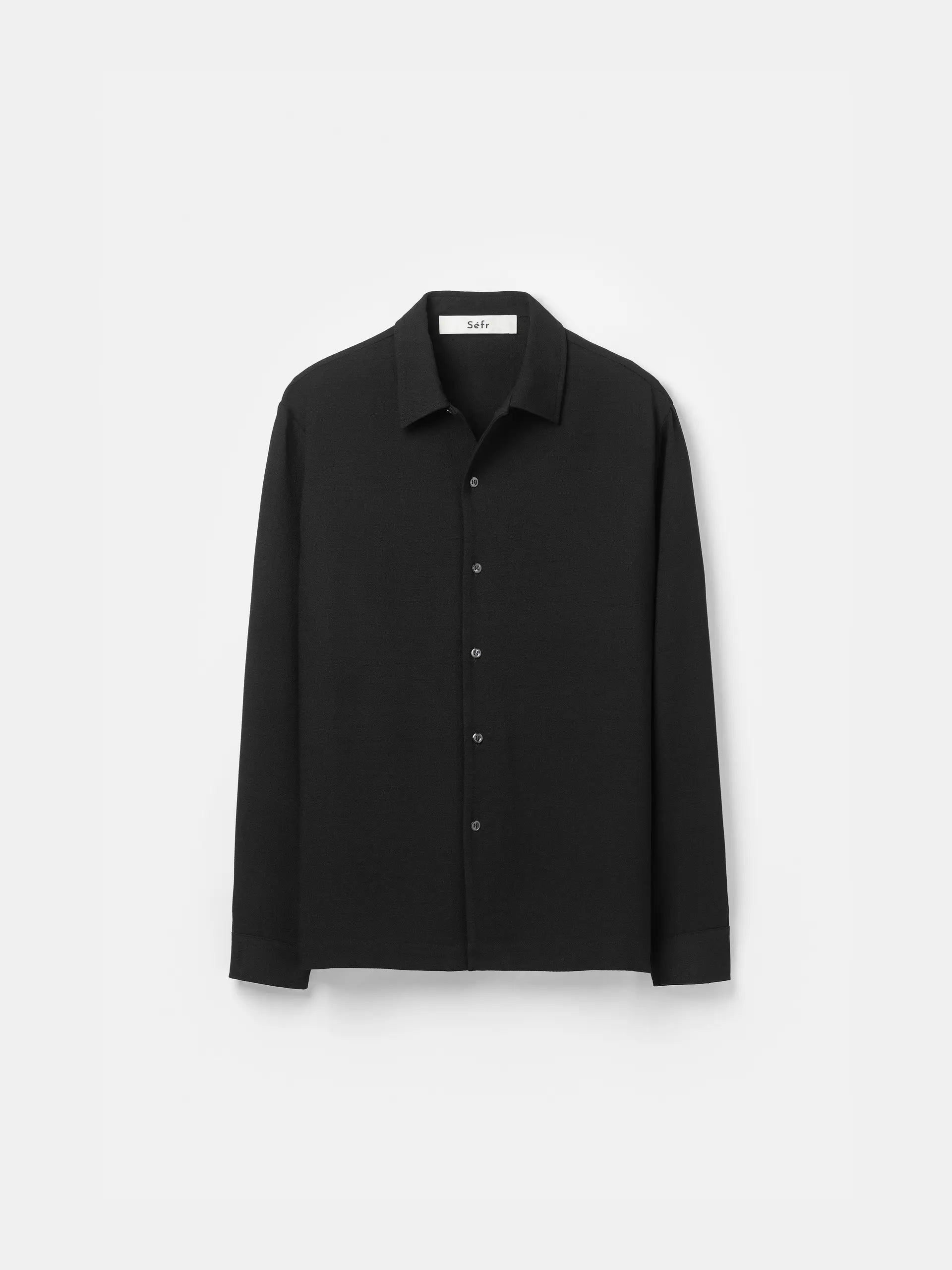 Séfr (セファー) / SENSE Shirt Black Crepe｜about 福岡 – about-fukuoka