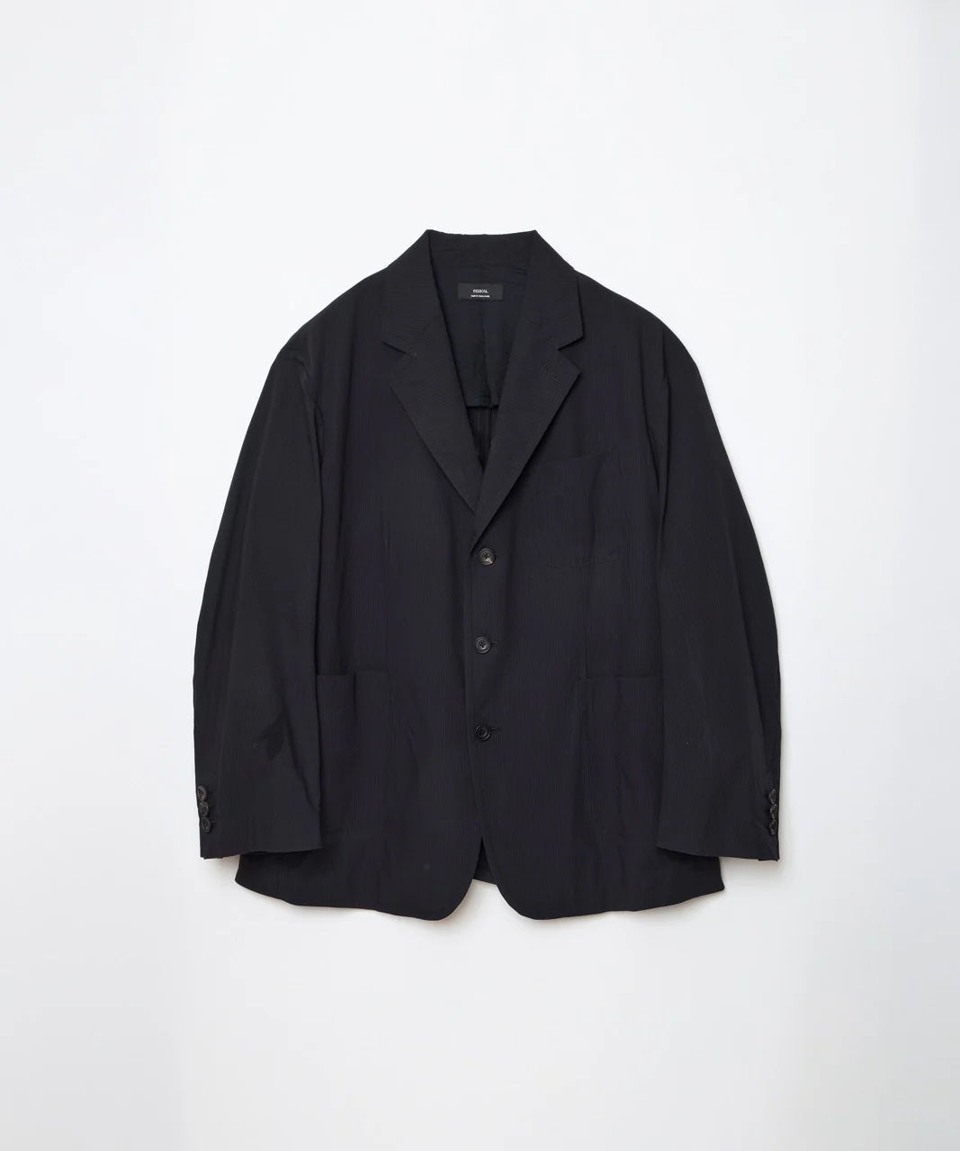 ensou. エンソウ　ブレザー　テーラードジャケット リネン混　L ensou.（エンソウ）/ Hypersized Blazer Black Stripe ジャケット