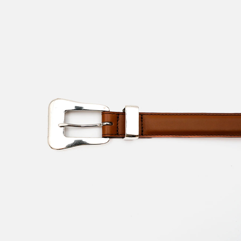 ITTI (イッチ) / Metal by The Letters SLIM WESTERN BELT STNB Brown