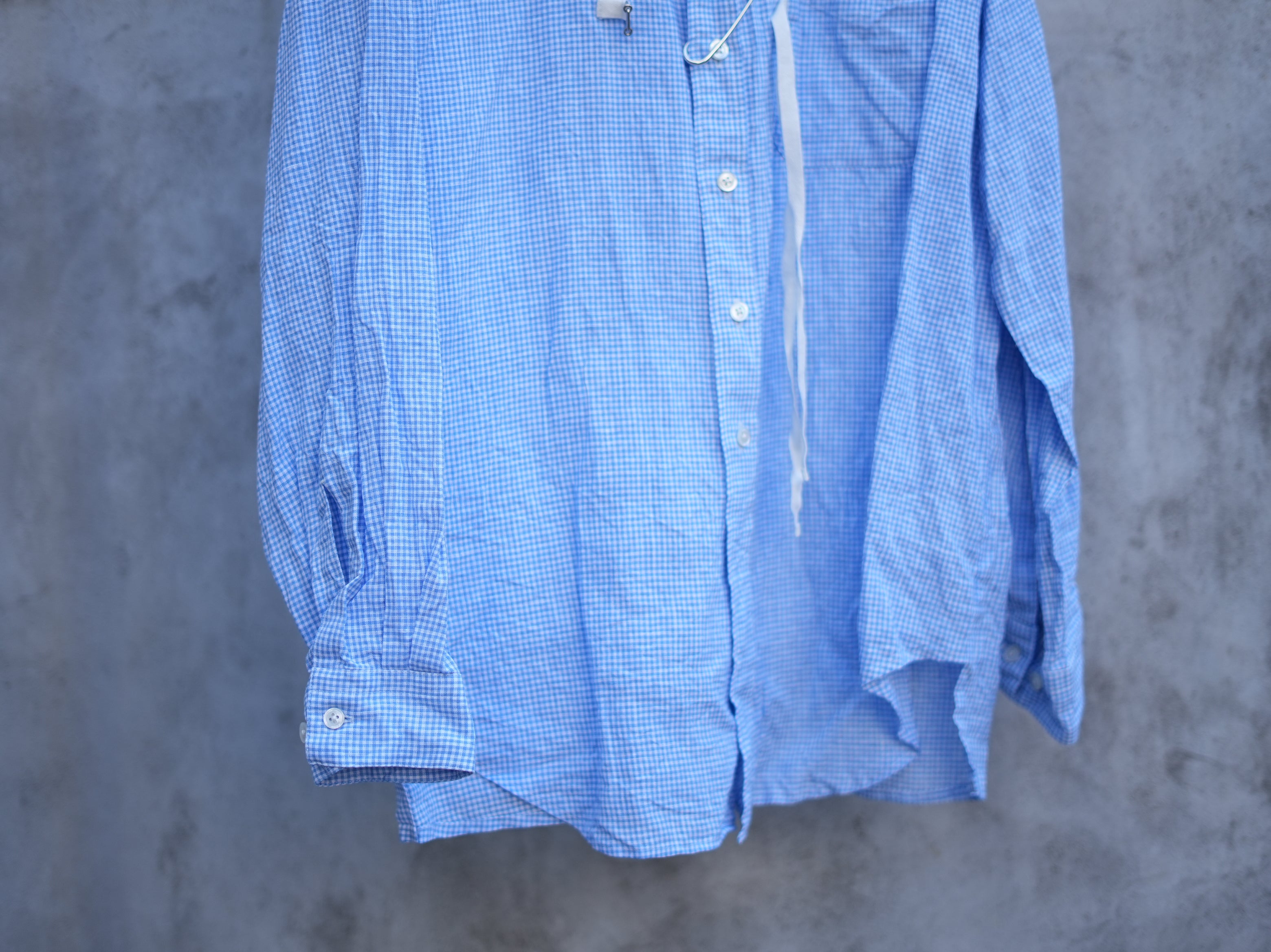 ensou. (エンソウ) / Ribbon Shirts b pale blue Gingham リボンシャツ