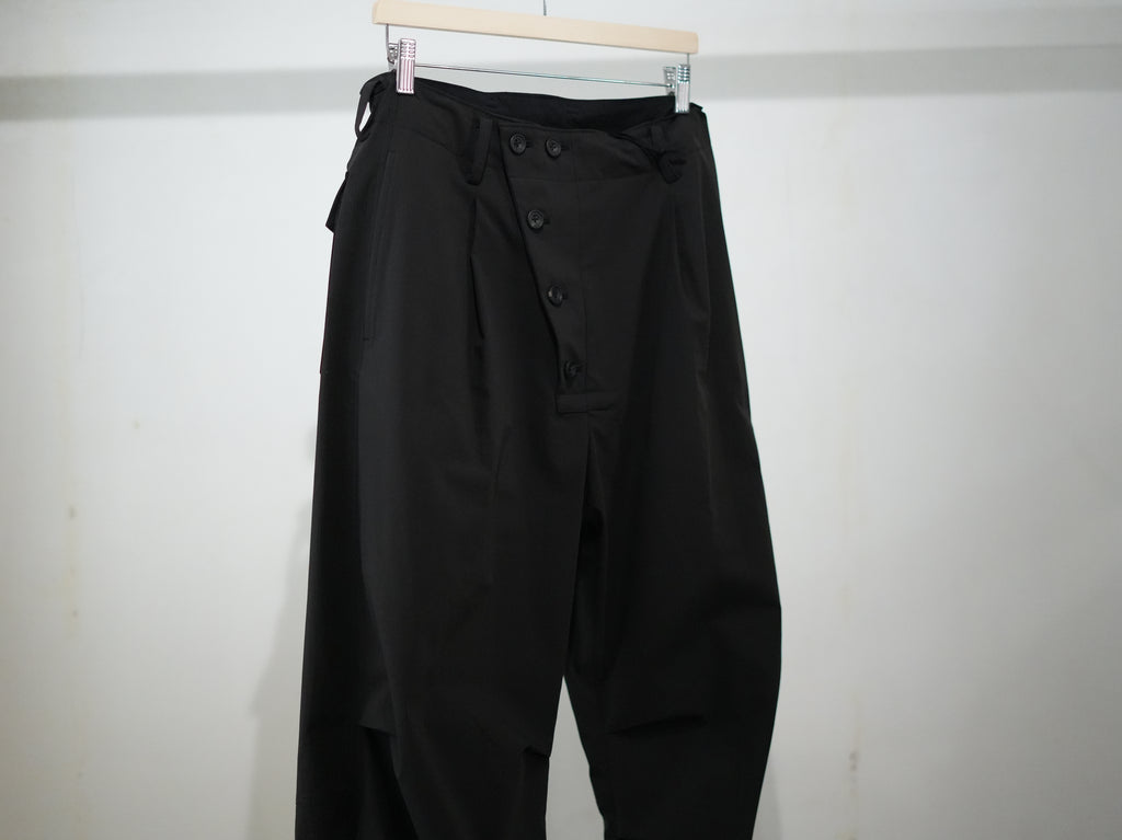 ensou. (エンソウ) / Double Front Derby Pants a. Black