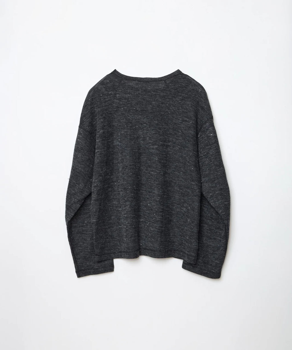 ensou. (エンソウ) / D-shaped Long Sleeve Tee a.Black