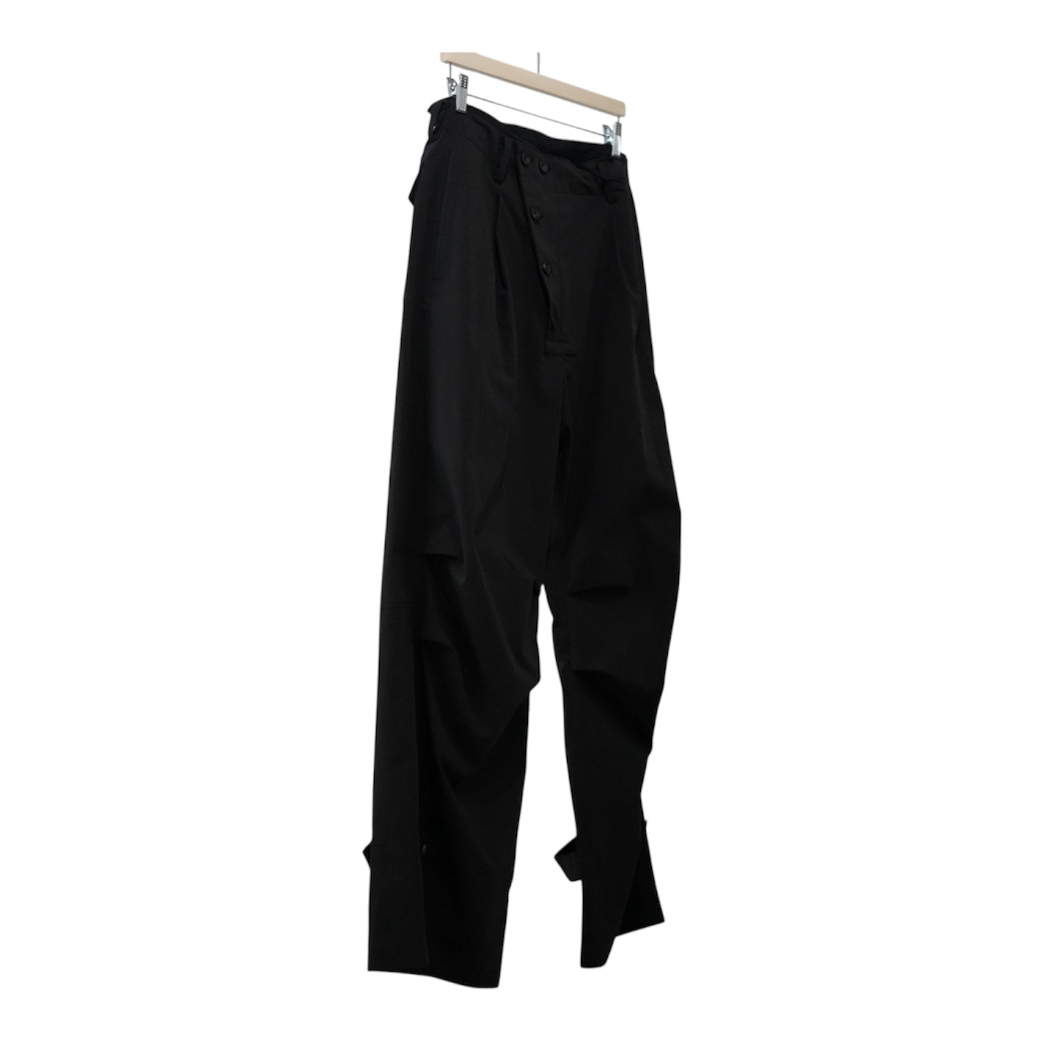 ensou. (エンソウ) Double Front Derby Pants a. Black | about