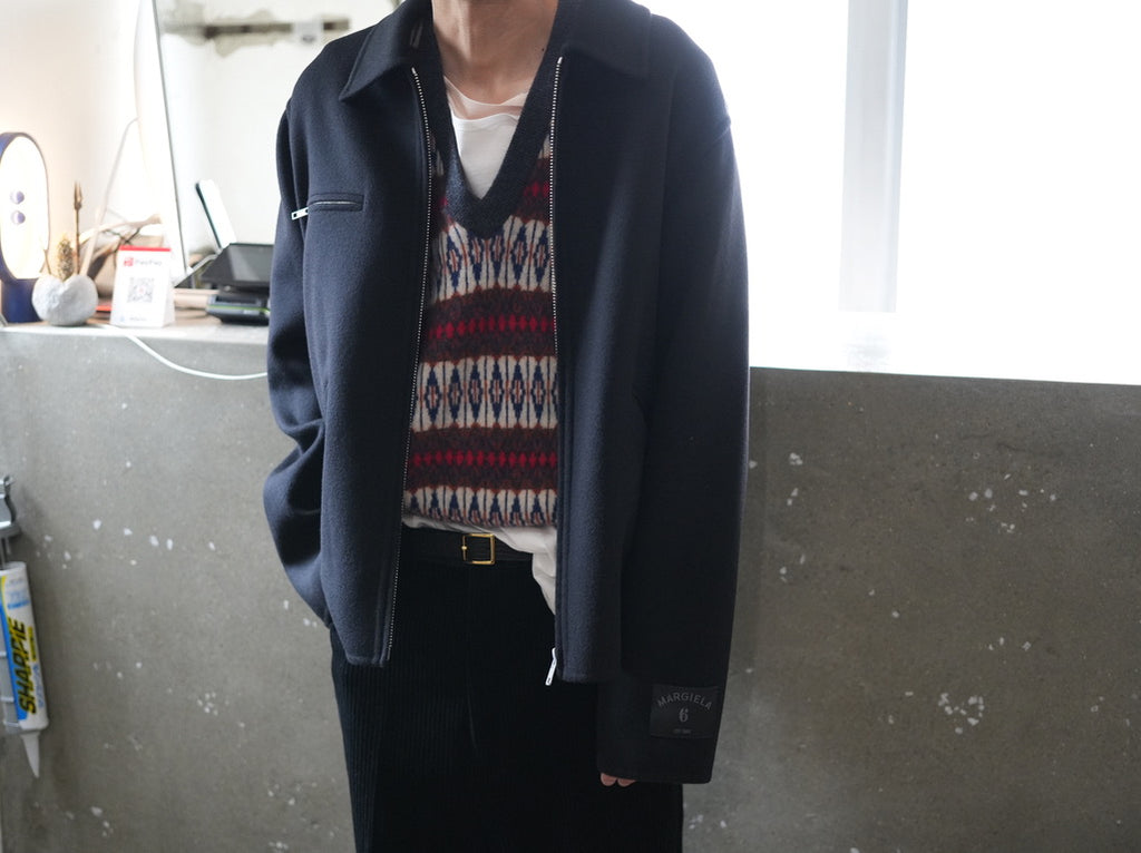 MM6 Maison Margiela Double Face Wool Zip Blouson Black 2