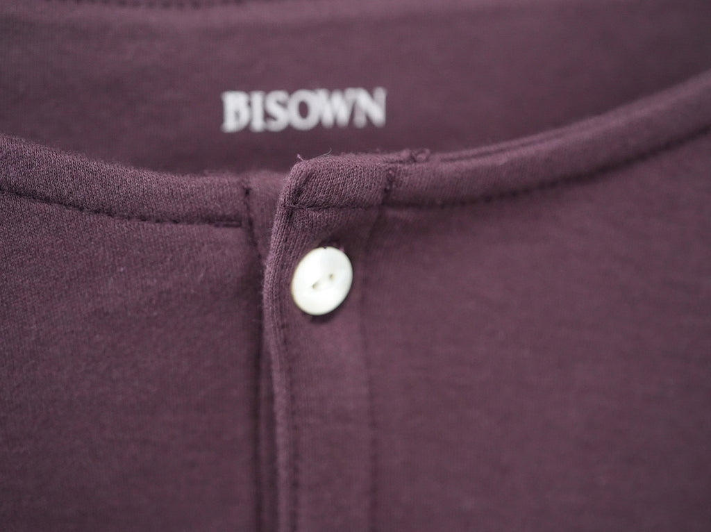 BISOWN ( ビソウン ) / Co Ca HENRY NECK CUT&SEWN PURPLE BROWN
