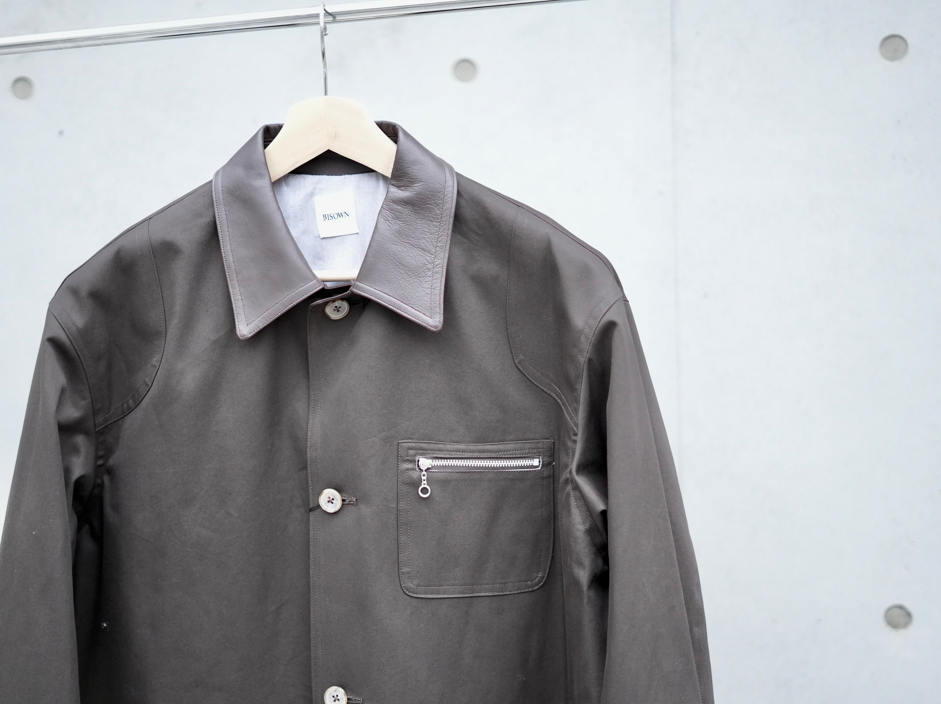 BISOWN (ビソウン) / COTTON GABA HUNTING JACKET MAROON – about-fukuoka