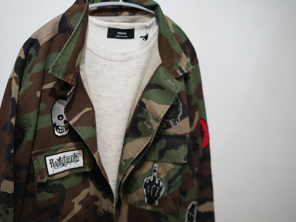 ensou. (エンソウ) / D-shaped Ling Sleeve Tee a.Oatmeal