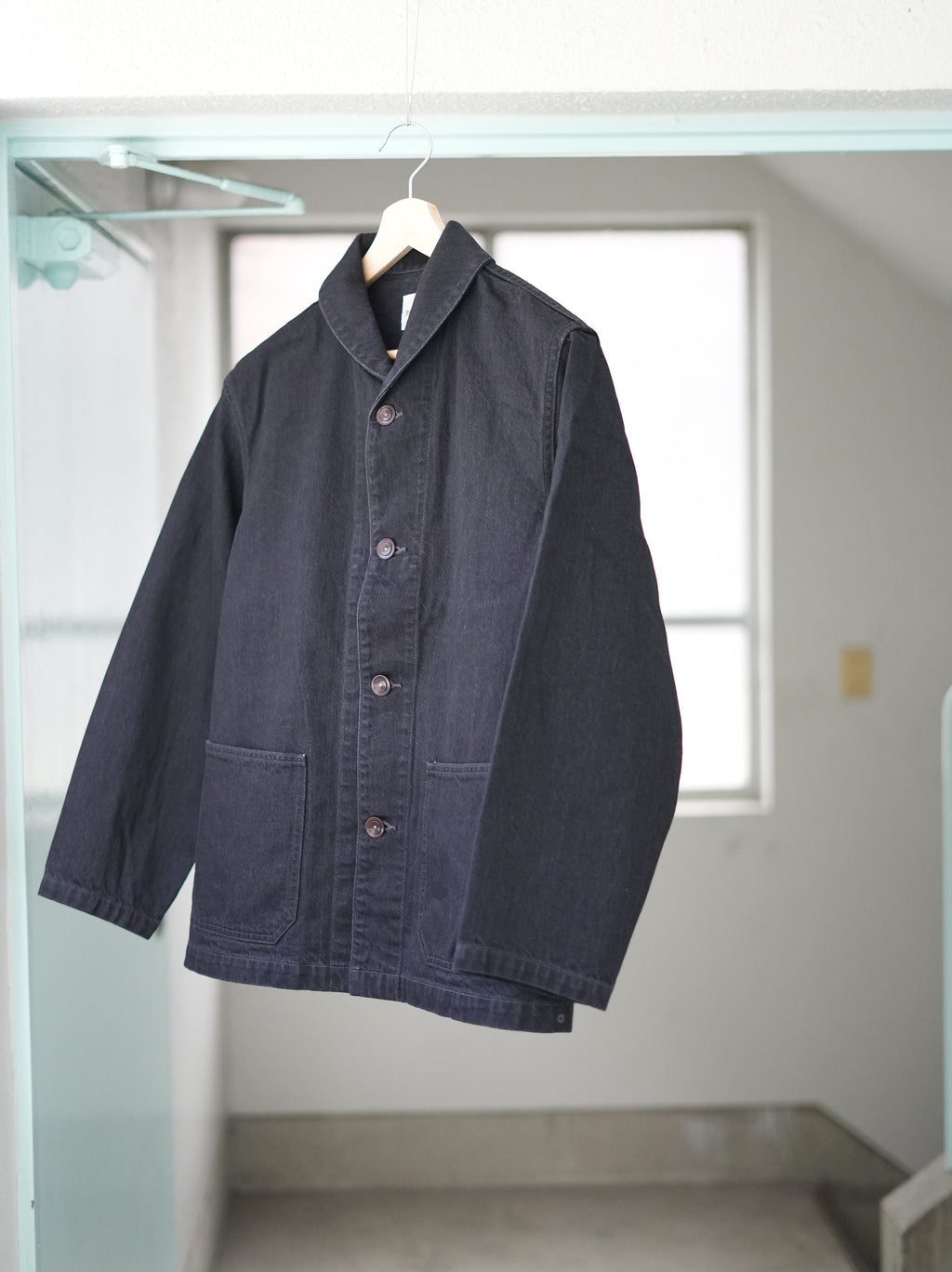 BISOWN (ビソウン) / CO/HE USN SHAWL COVERALL W BLK