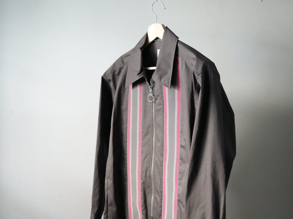 mando (マンド) / Front Zip Rib Panel Shirt