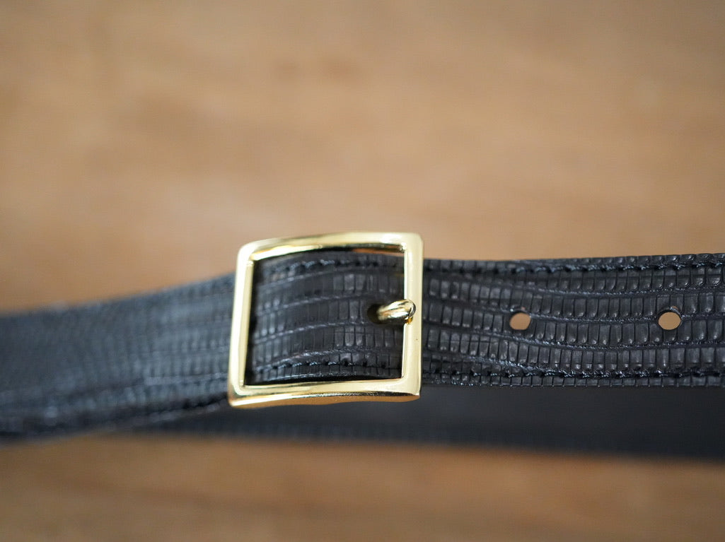 BISOWN ( ビソウン ) / LIZARD CLASSIC SQUARE BELT BLACK