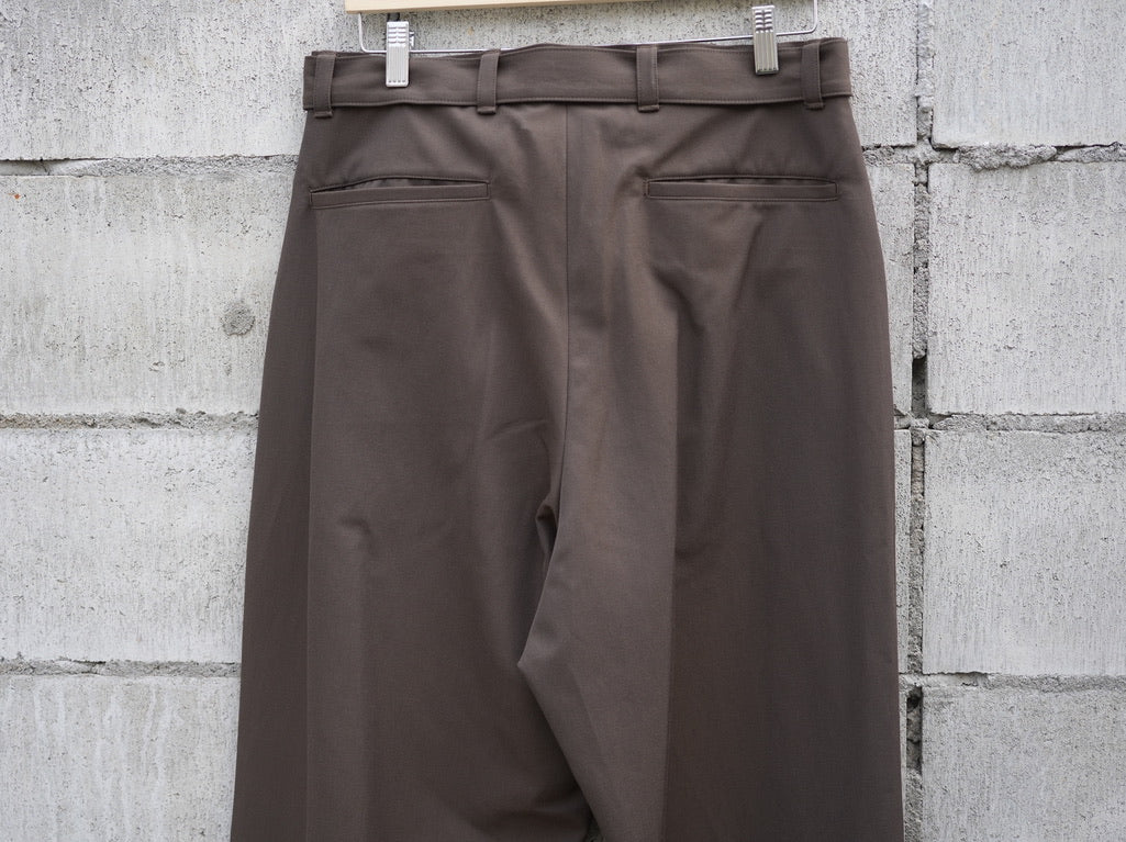 BISOWN ( ビソウン ) / WOOL COTTON BELTED PANTS KHAKI