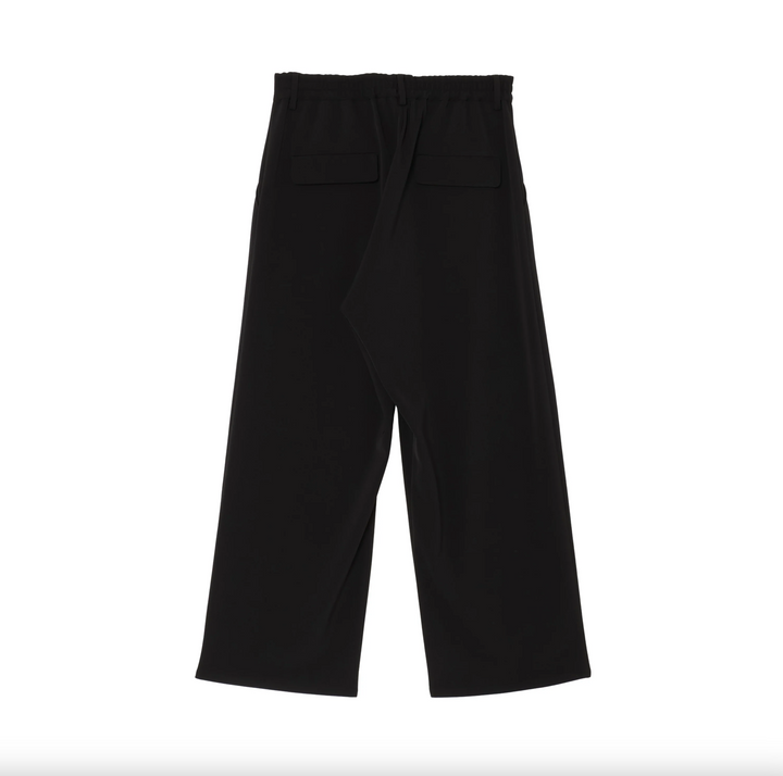 SISE WIDE STRAIGHT PANTS (TWILL TWIMY) BLACK 2