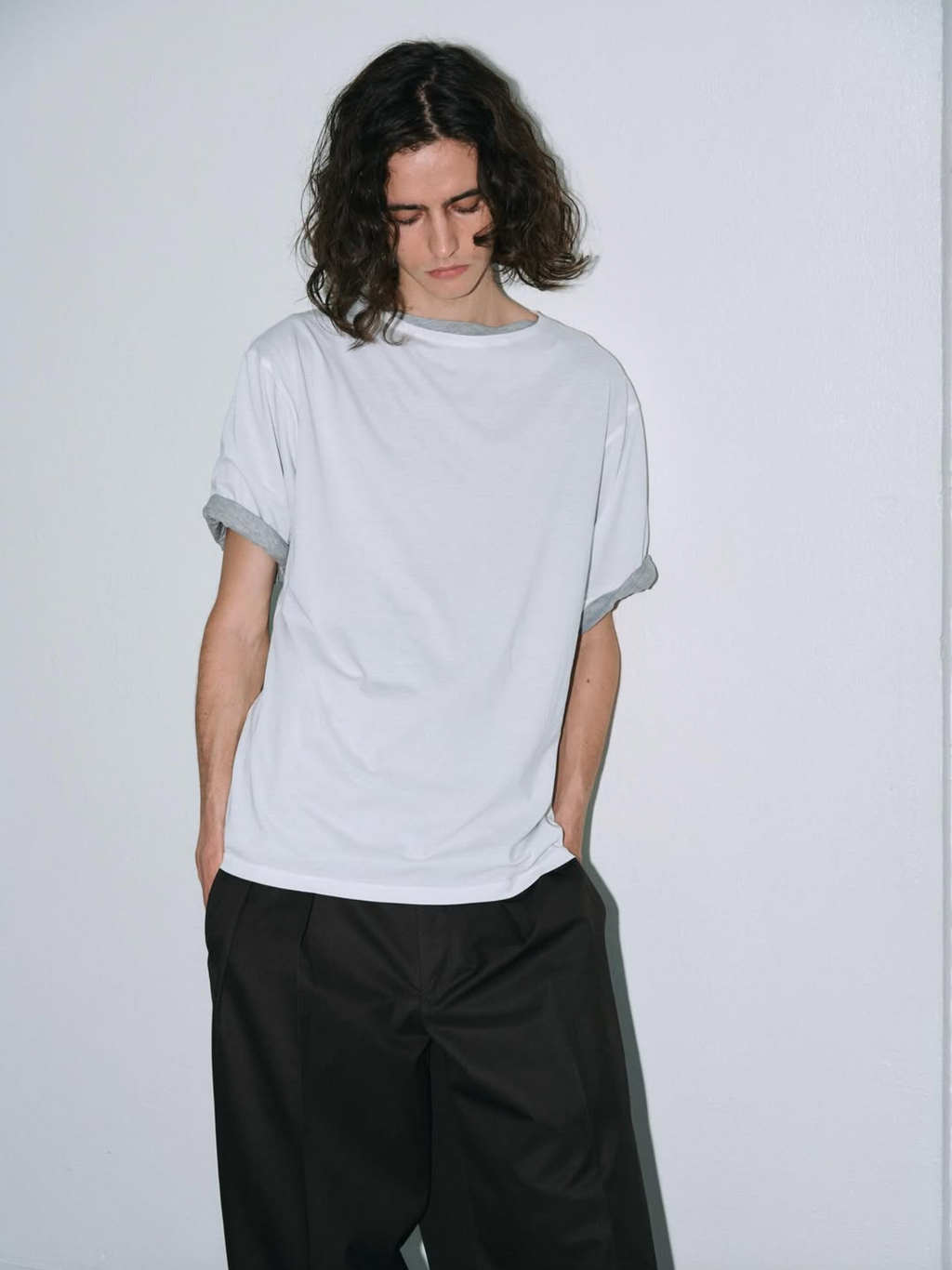 BISOWN (ビソウン) / 120/2 COTTON CREWNECK TEE WHITE