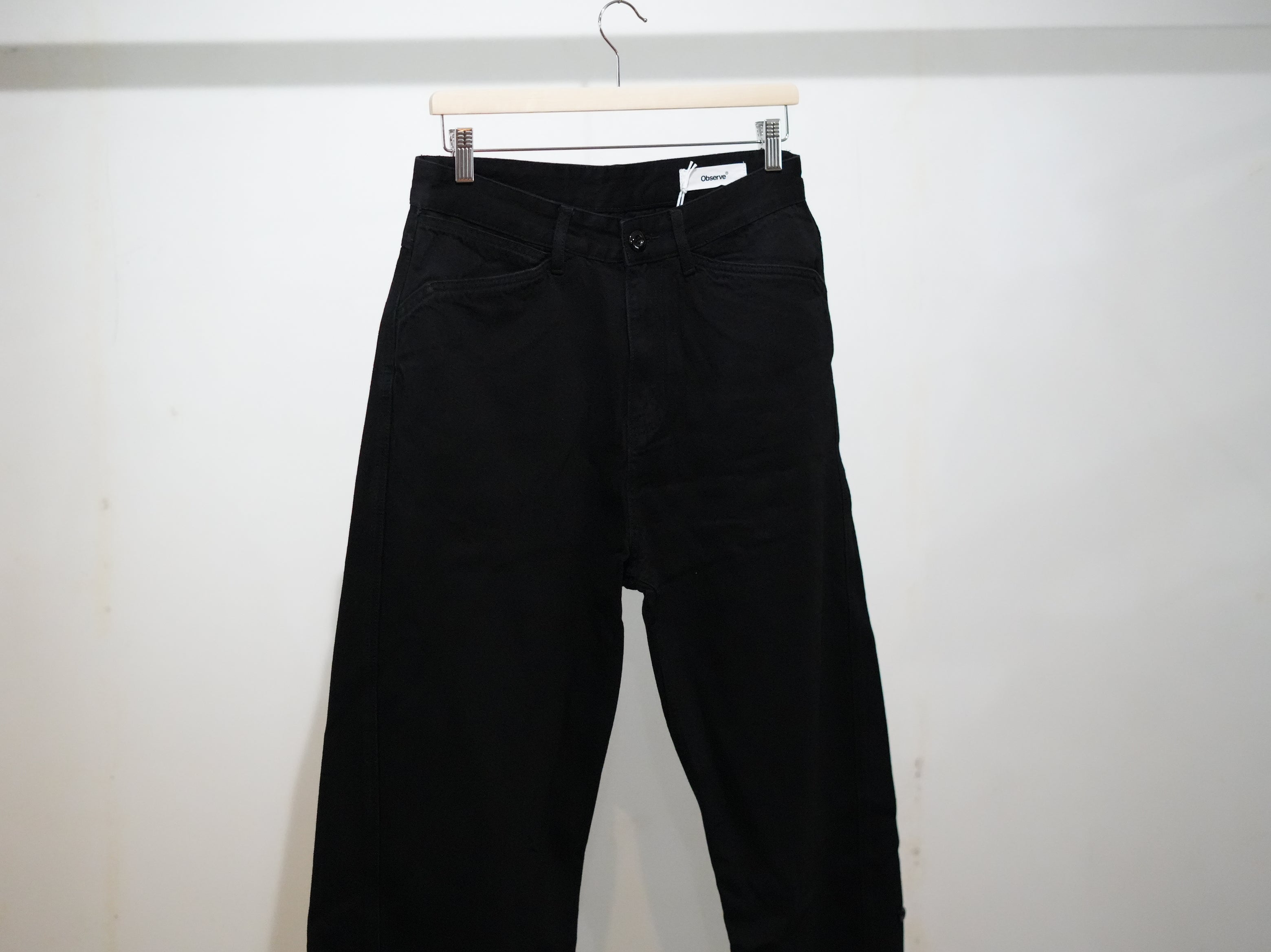 Observe (オブサーブ) / Twisted cambia denim pants Black