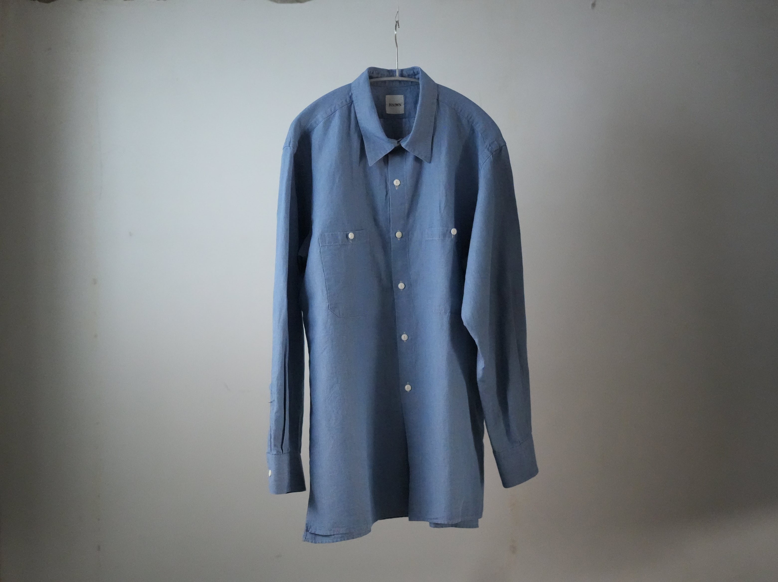 BISOWN ビソウン コットンリネン シャンブレーシャツ Light Indigo