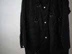 NOMA RHYTHM TEXTILE (ノーマ) / FLOWER EMBROIDERY HOODED COAT black