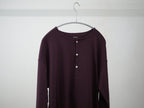 BISOWN ( ビソウン ) / Co Ca HENRY NECK CUT&SEWN PURPLE BROWN