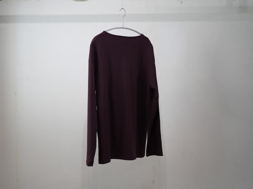 BISOWN ( ビソウン ) / Co Ca HENRY NECK CUT&SEWN PURPLE BROWN