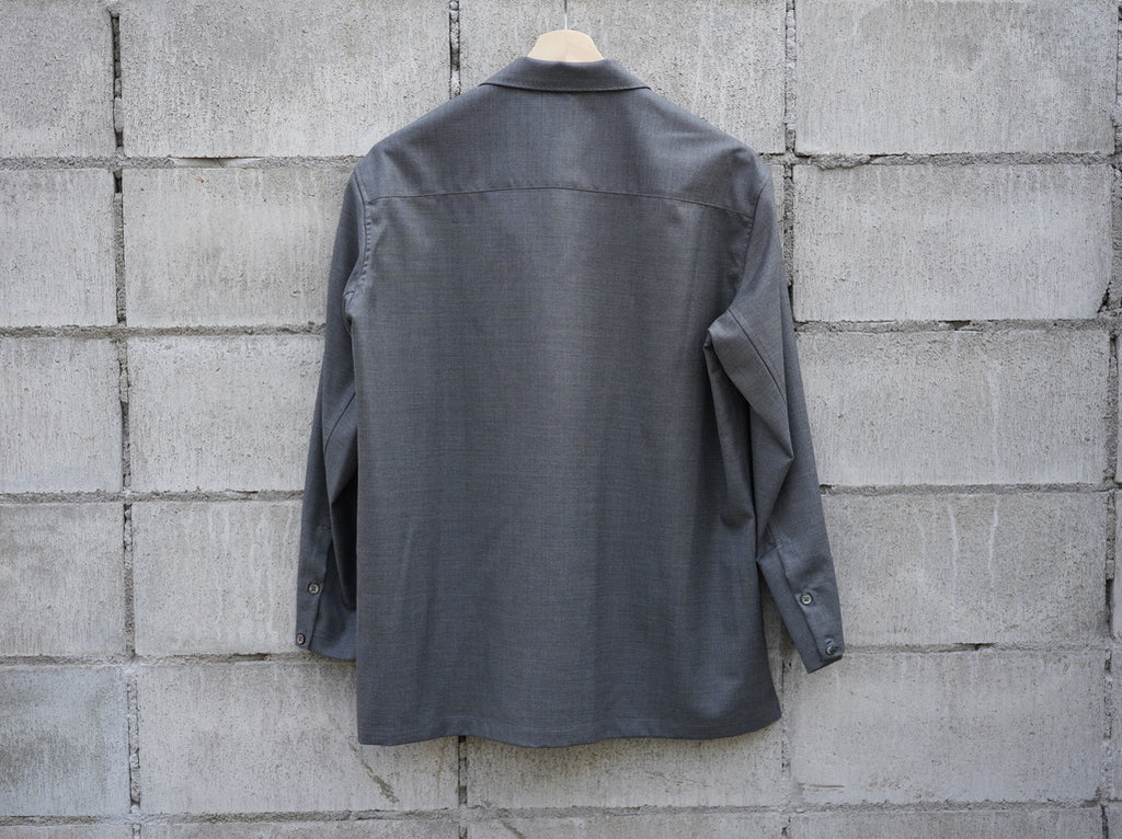 BISOWN ( ビソウン ) / BRITISH CLASSIC WOOL STITCH SHIRTS GRAY