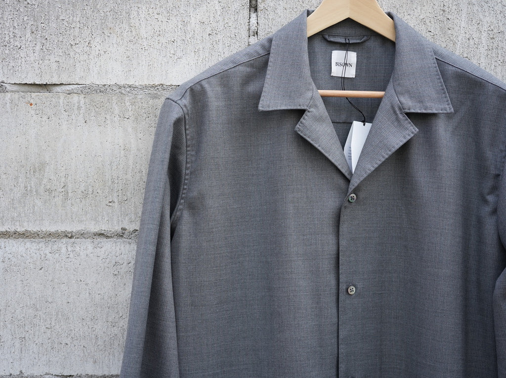 BISOWN ( ビソウン ) / BRITISH CLASSIC WOOL STITCH SHIRTS GRAY