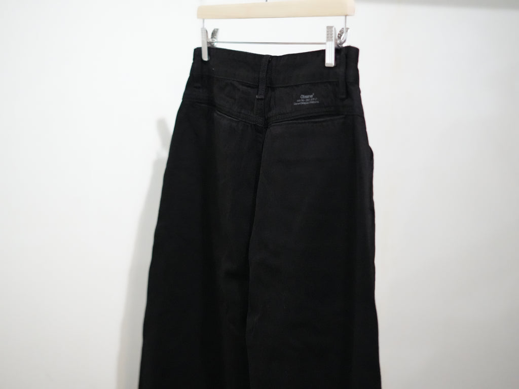 Observe (オブサーブ) / Twisted cambia denim pants Black