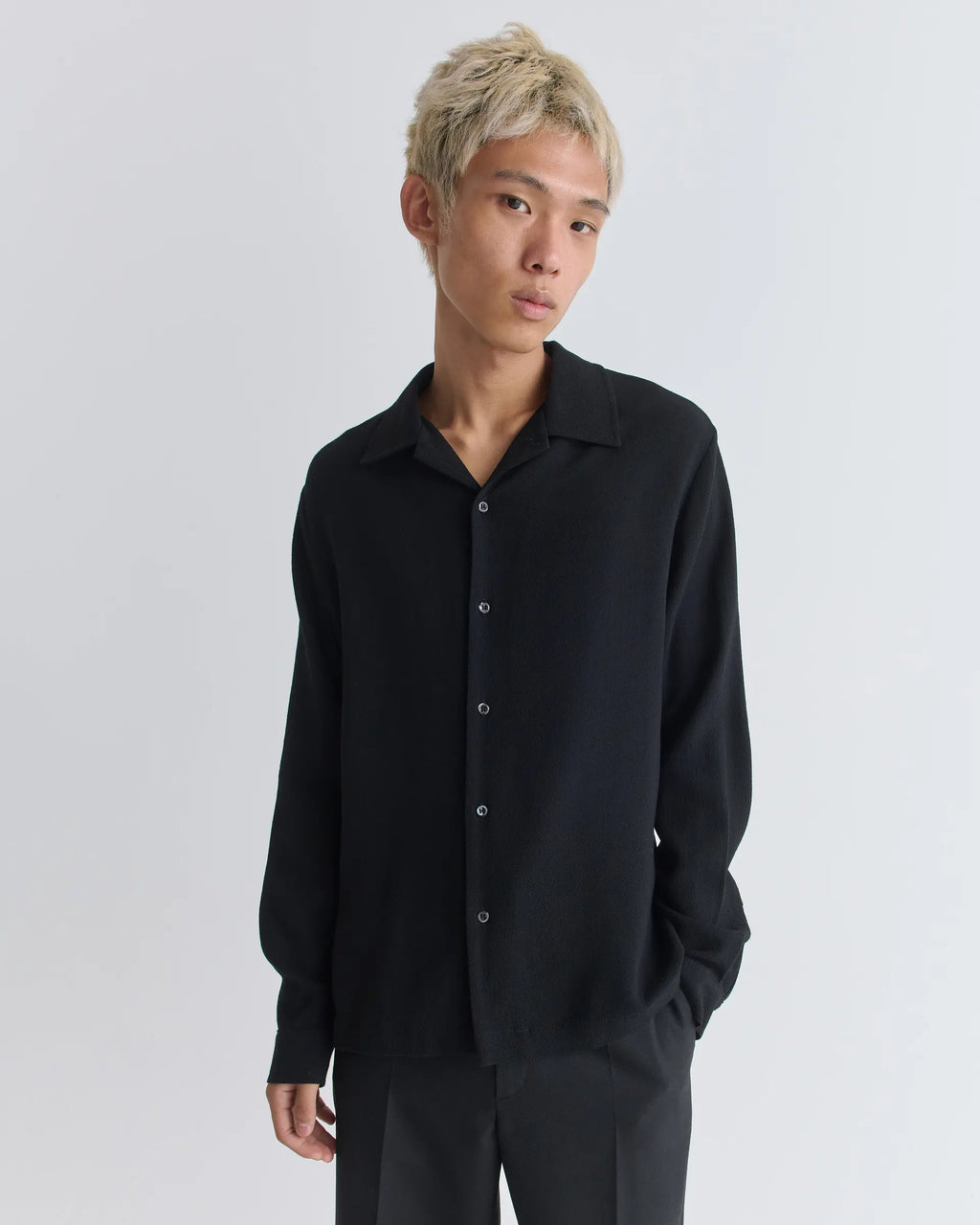 Sefr (セファー) / SENSE shirts Black crepe