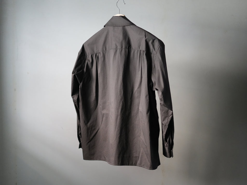 mando (マンド) / Front Zip Rib Panel Shirt