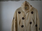 NOMA RHYTHM TEXTILE (ノーマ) / FLOWER EMBROIDERY HOODED COAT Beige