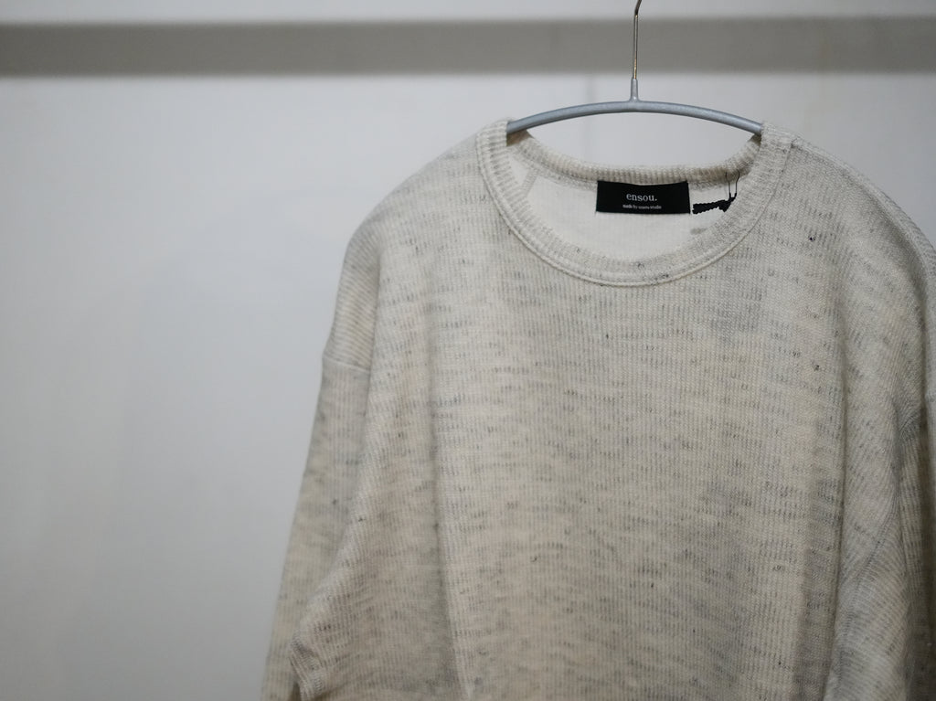 ensou. (エンソウ) / D-shaped Ling Sleeve Tee a.Oatmeal