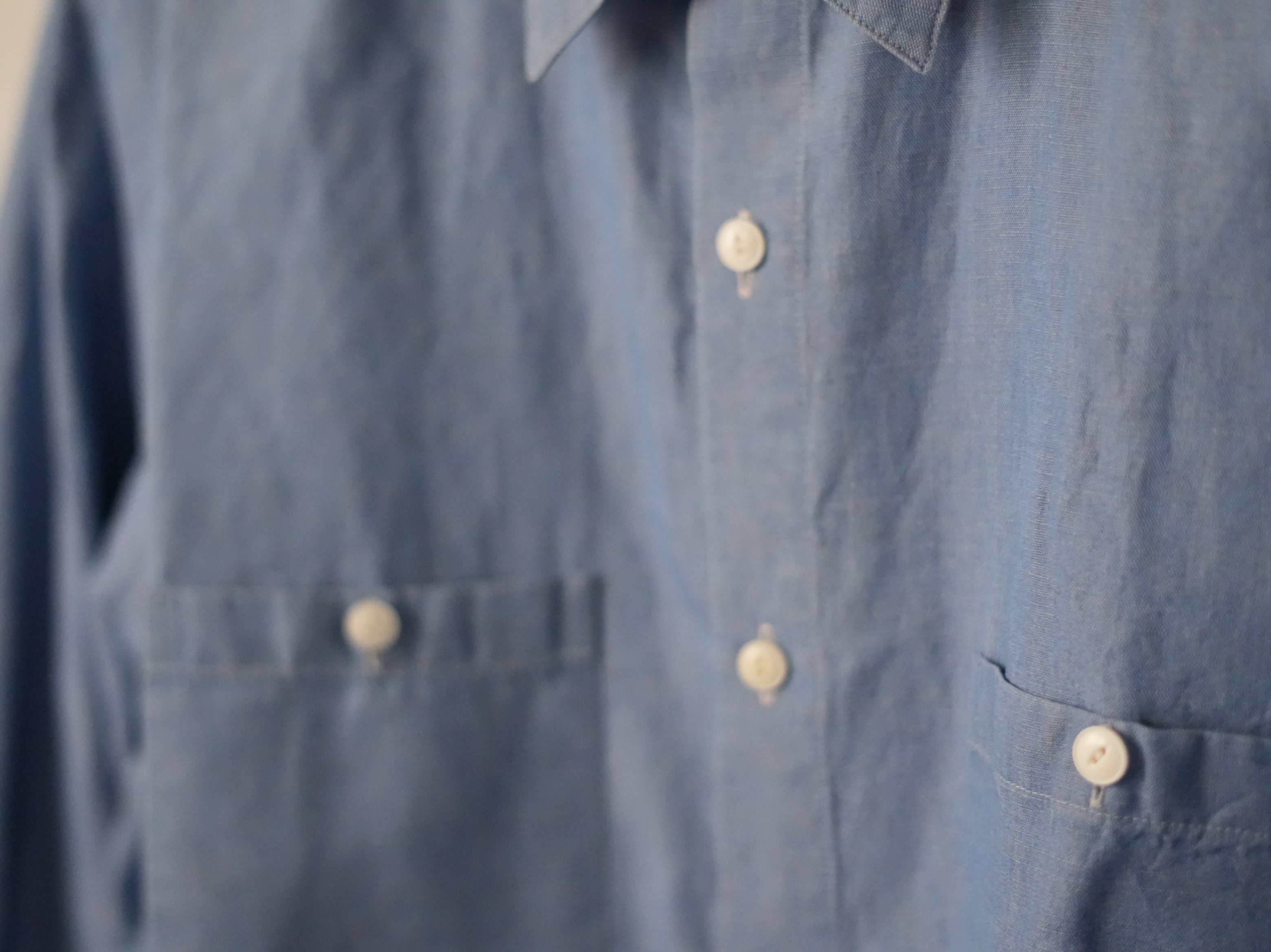 BISOWN (ビソウン) / COTTON LINEN CAMBRAY SHIRTS Light Indigo