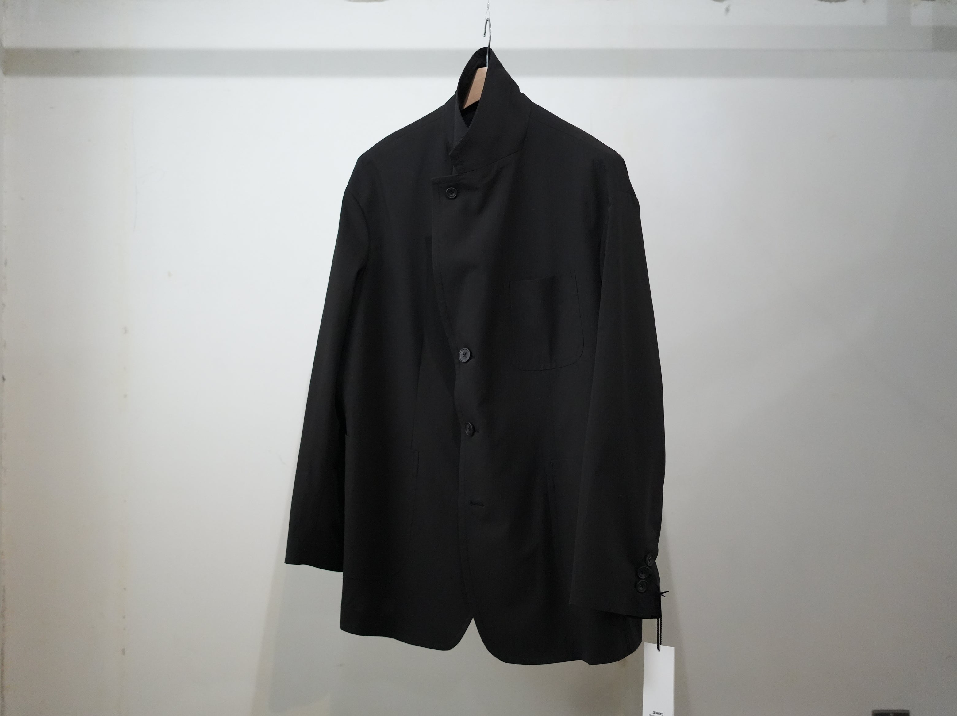 ensou. エンソウ　ブレザー　テーラードジャケット リネン混　L ensou.（エンソウ）/ Hypersized Blazer Black Stripe ジャケット