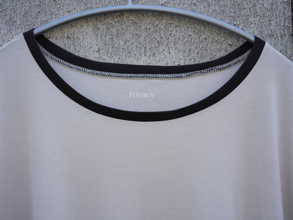 BISOWN (ビソウン) / PIMA MOKLODI RINGER TEE STONE × BROWN