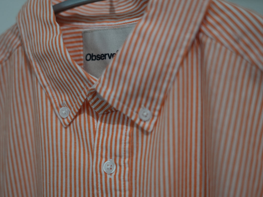 Observe (オブサーブ) / Pinstripe oxford Shirts Orange