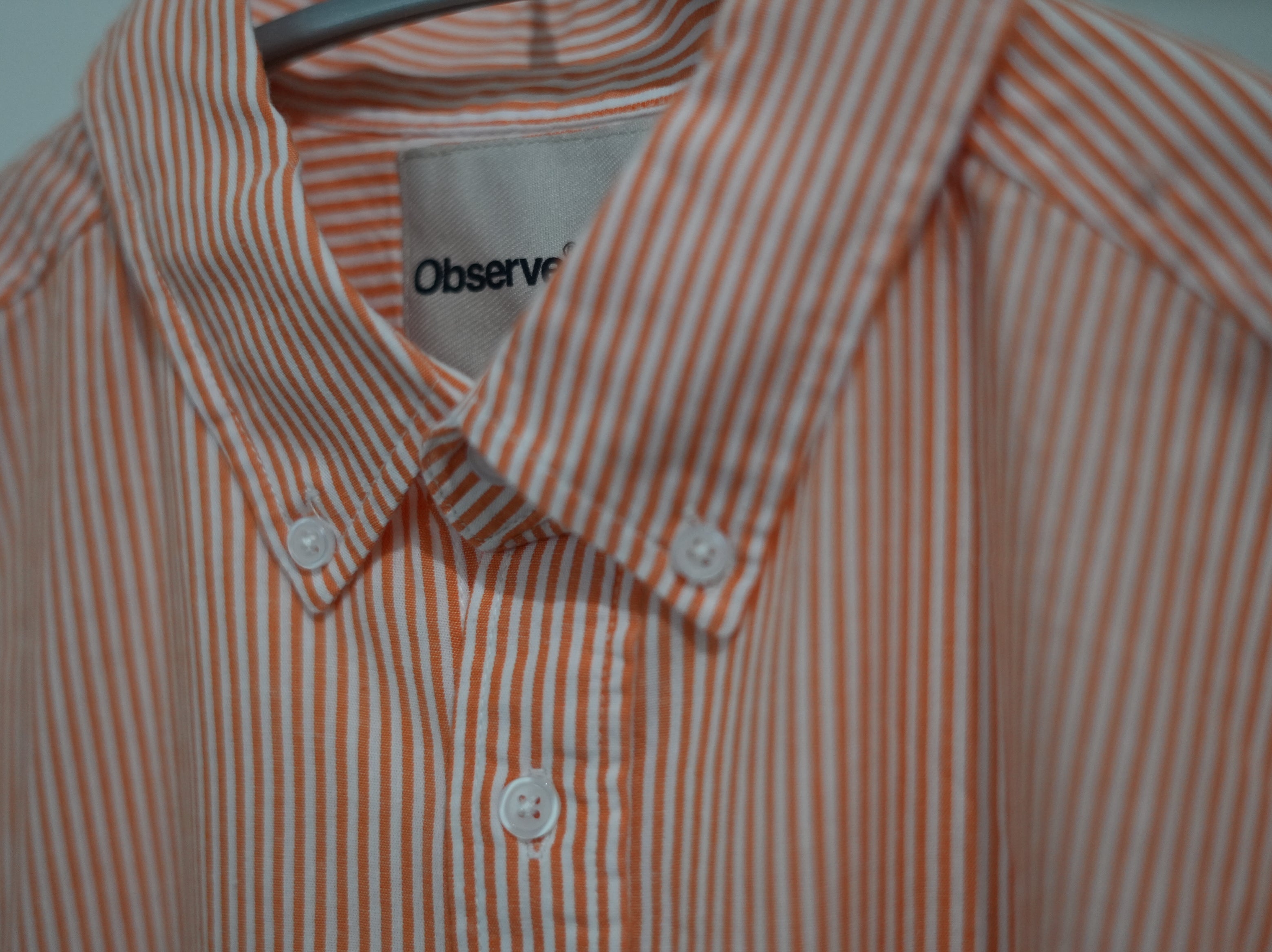 Observe (オブサーブ) / Pinstripe oxford Shirts Orange