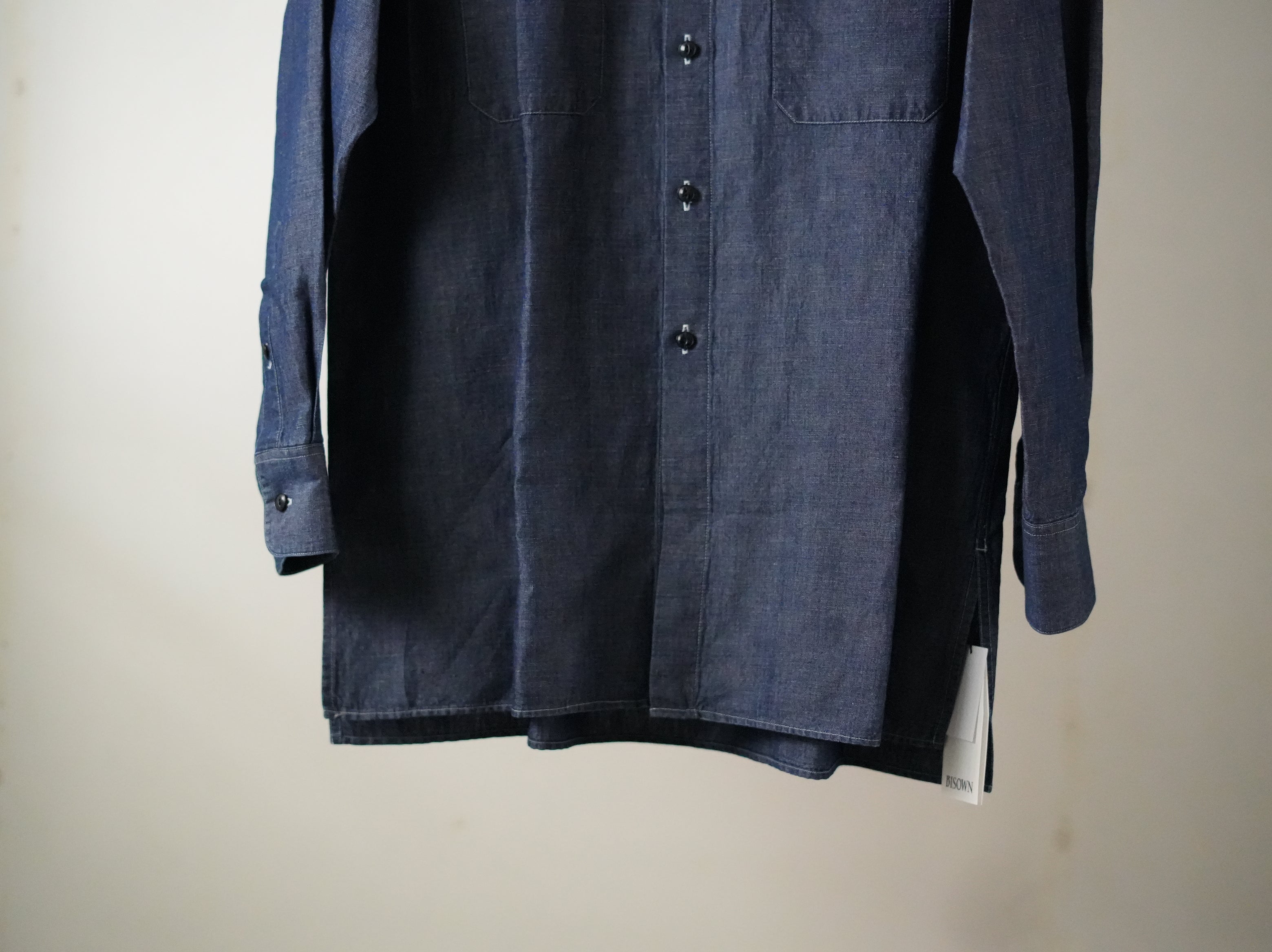 BISOWN ビソウン コットンリネン シャンブレーシャツ Dark Indigo