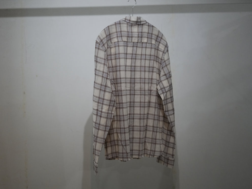 Observe (オブサーブ) / Seersucker Plaid Shirt Brown Blue