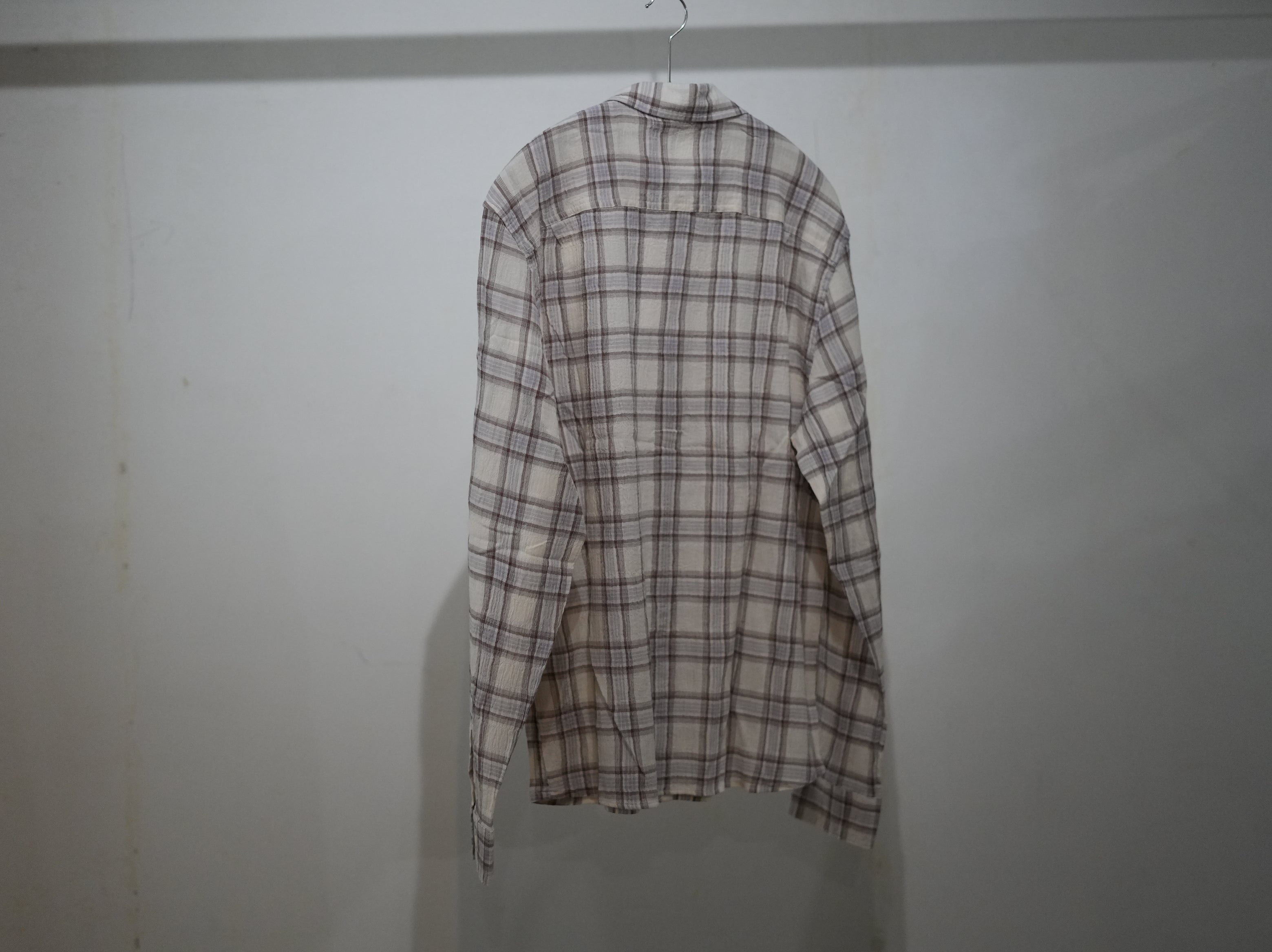Observe (オブサーブ) / Seersucker Plaid Shirt Brown Blue