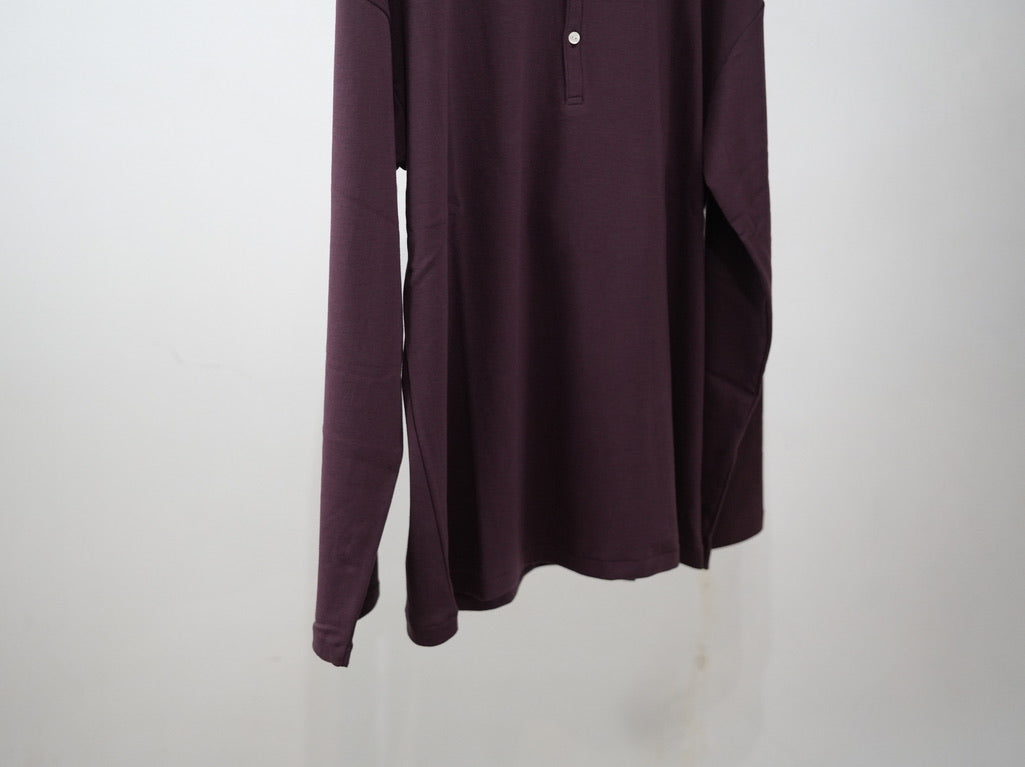 BISOWN ( ビソウン ) / Co Ca HENRY NECK CUT&SEWN PURPLE BROWN