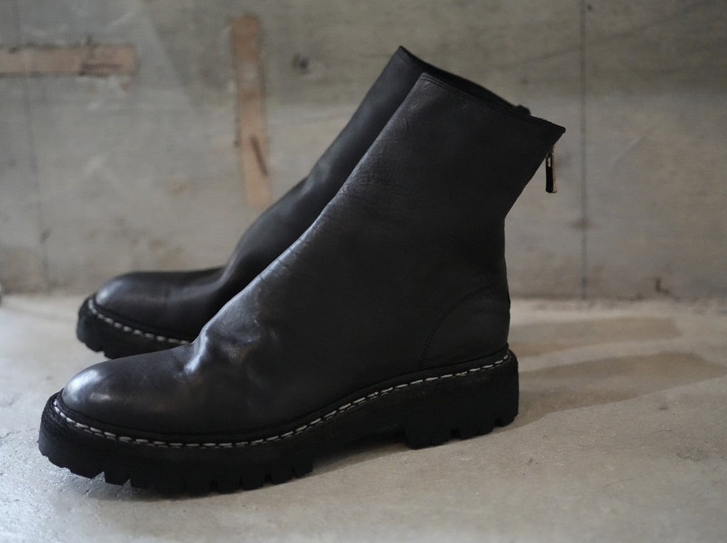 GUIDI(グイディ) / バックジップブーツ BACK ZIP BOOT SOLE RUBBER 796 V_N HORSE FULLGRAIN