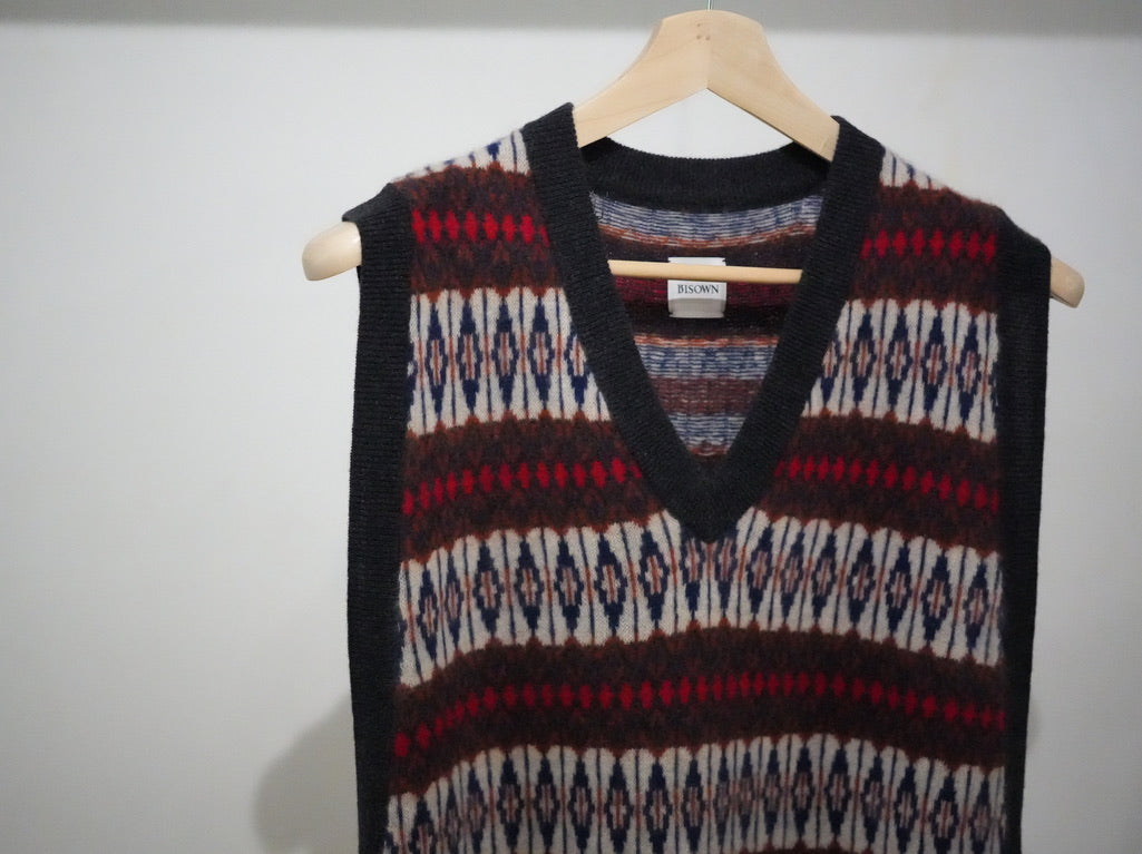 BISOWN ( ビソウン ) / CASHMERE MIX PATTERN VEST