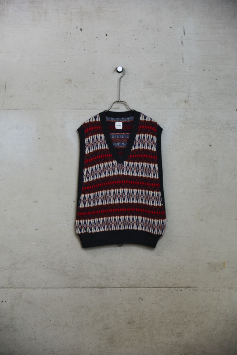 BISOWN ( ビソウン ) / CASHMERE MIX PATTERN VEST