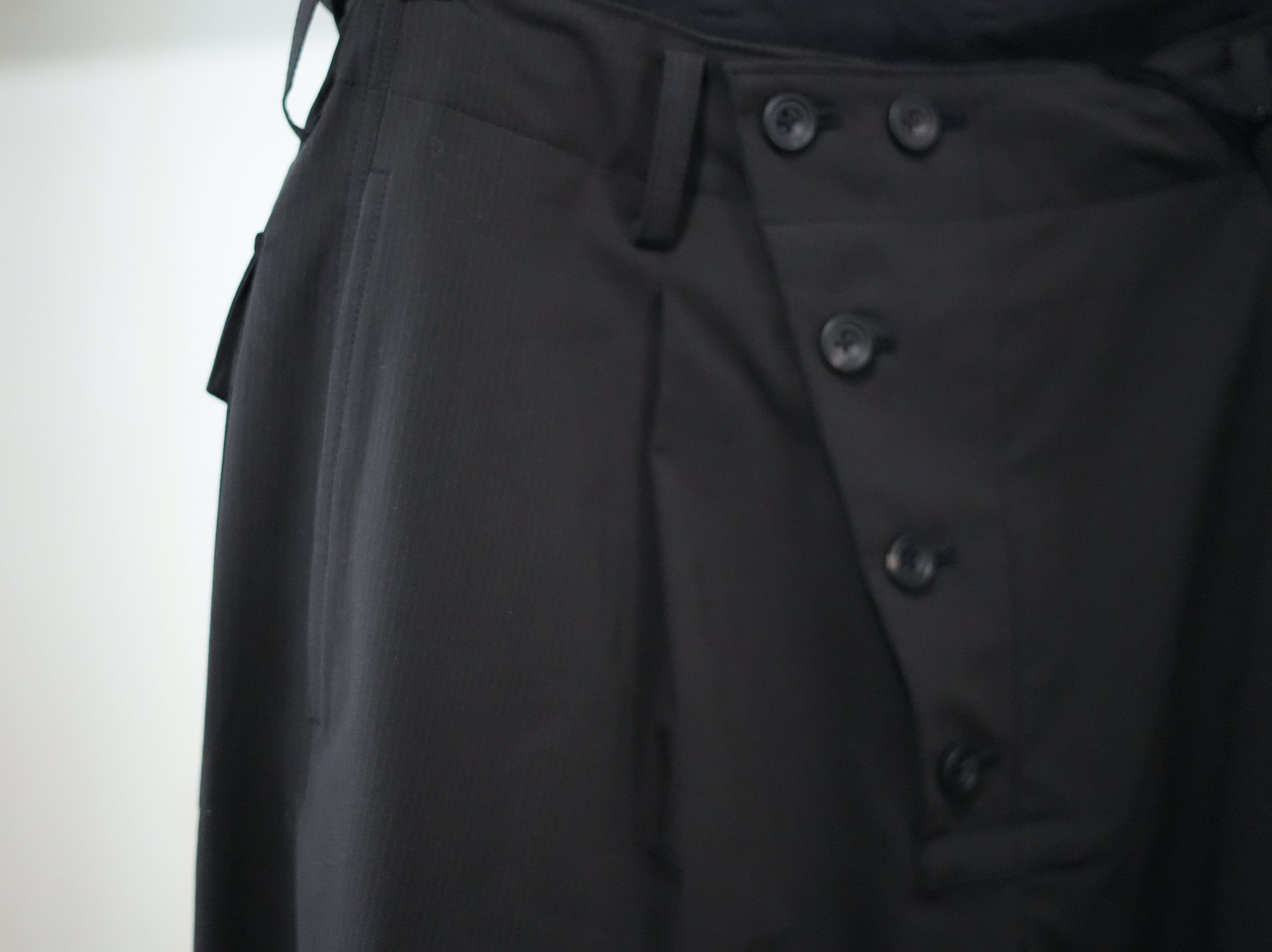 ensou. (エンソウ) / Double Front Derby Pants a. Black