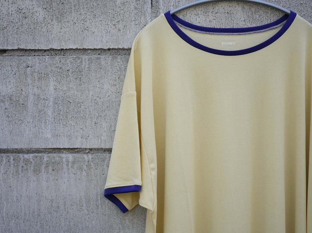 BISOWN (ビソウン) / PIMA MOKLODI RINGER TEE YELLOW × BLUE
