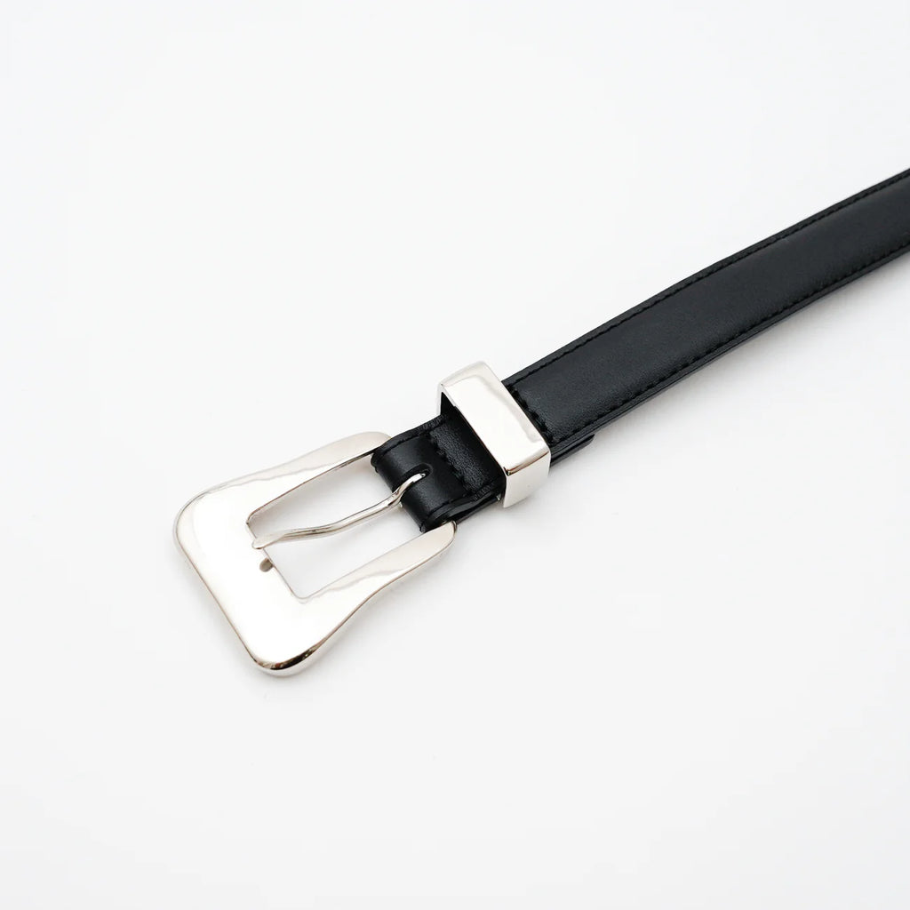 ITTI (イッチ) / Metal by The Letters SLIM WESTERN BELT STNB BLACK