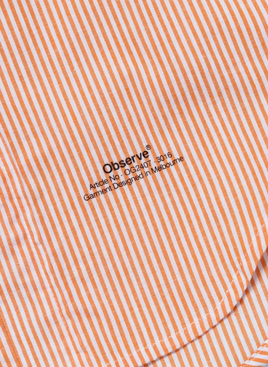 Observe (オブサーブ) / Pinstripe oxford Shirts Orange
