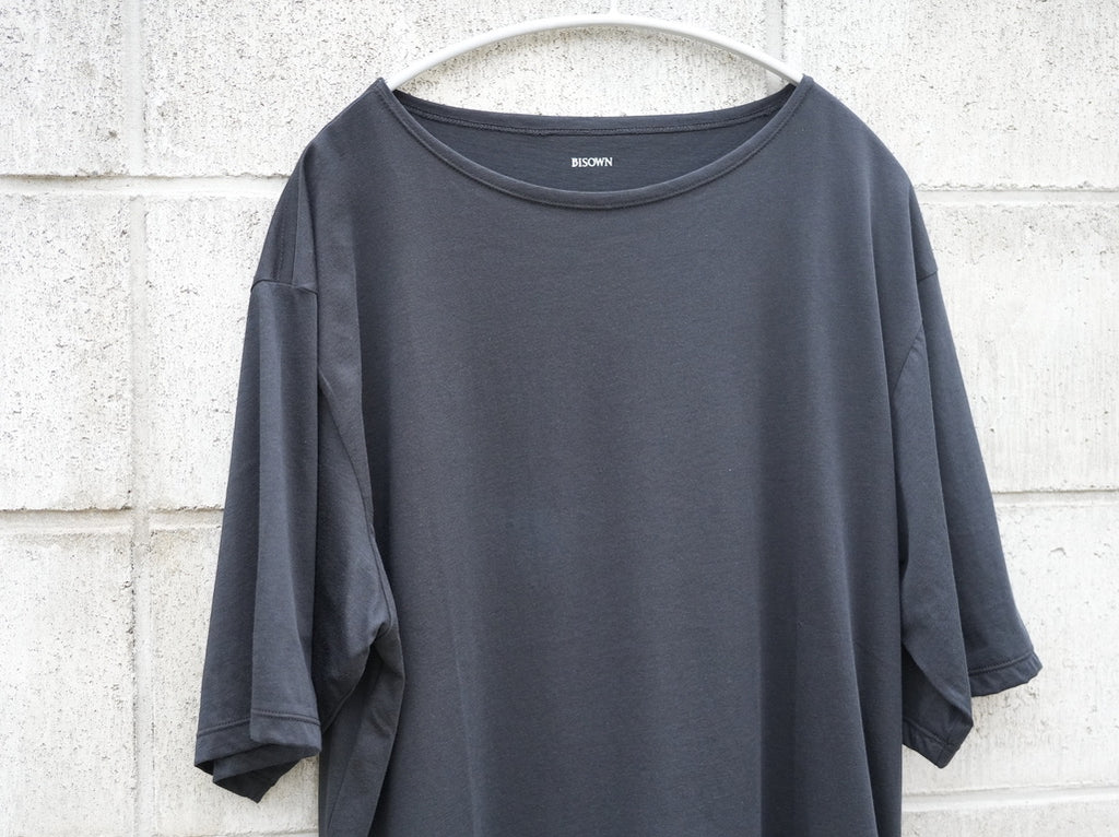 BISOWN (ビソウン) / 120/2 COTTON CREWNECK TEE BLACK