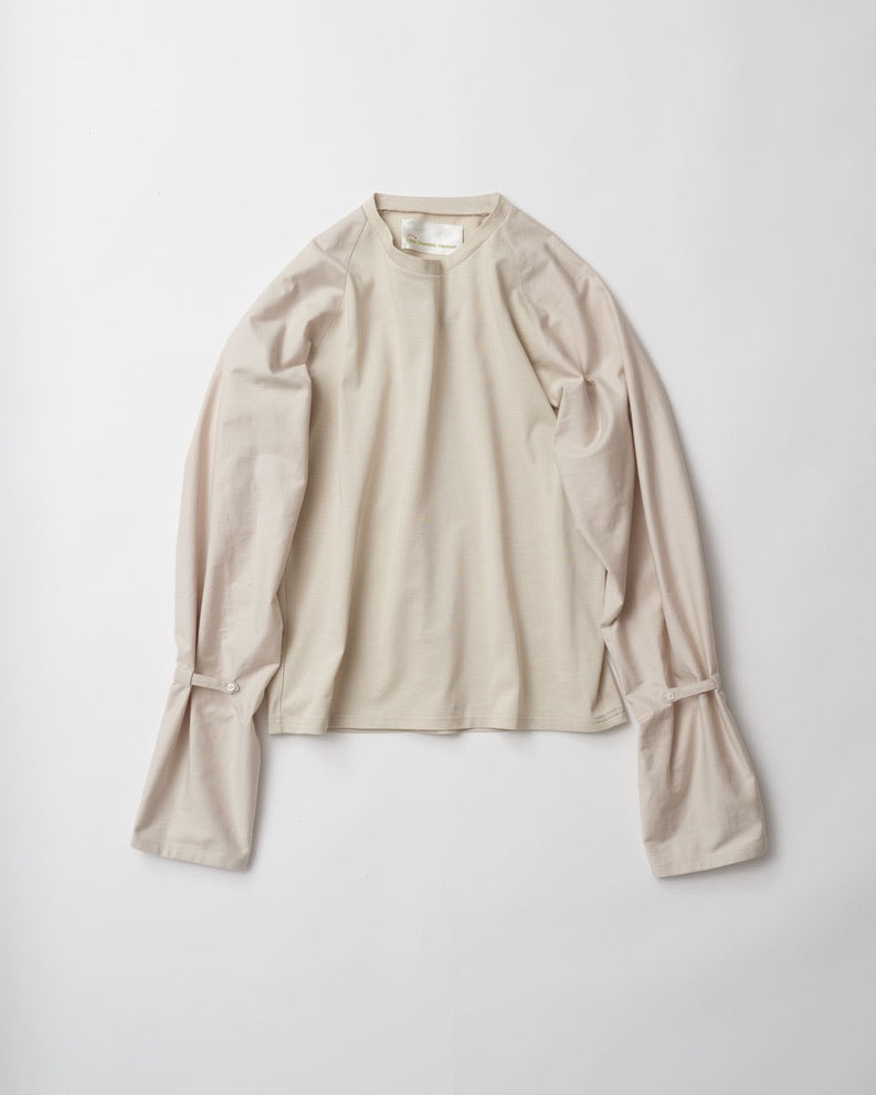 New Western Manner / Shirts Sleeve Crew neck Beige