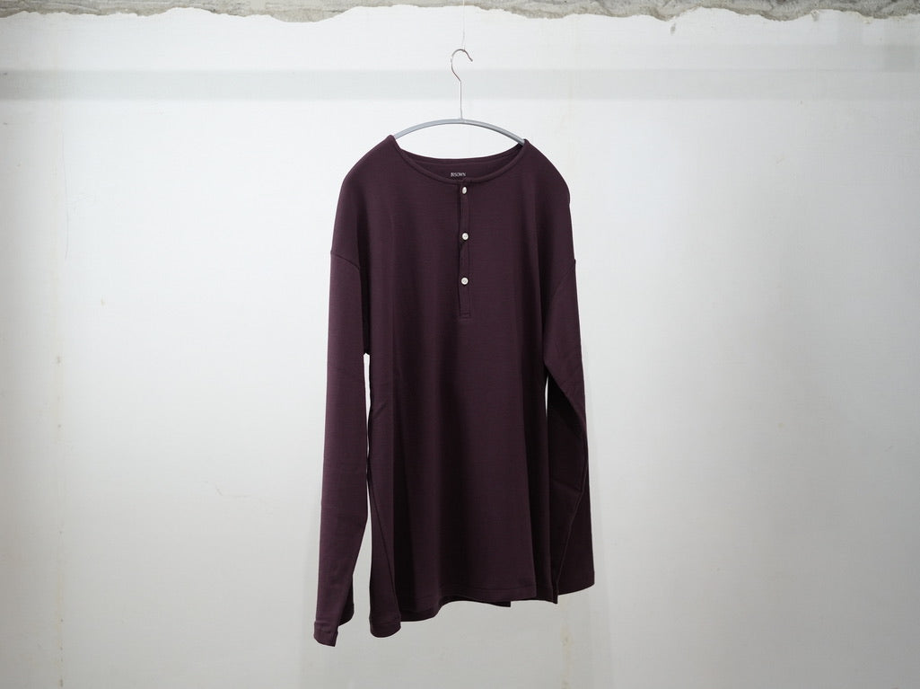 BISOWN ( ビソウン ) / Co Ca HENRY NECK CUT&SEWN PURPLE BROWN