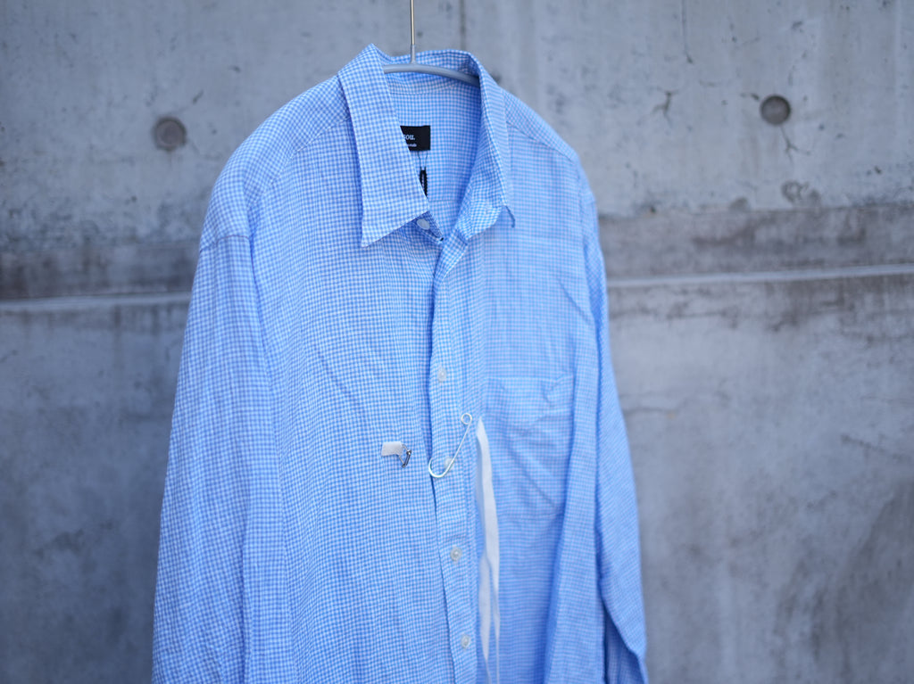 ensou. (エンソウ) / Ribbon Shirts b pale blue Gingham