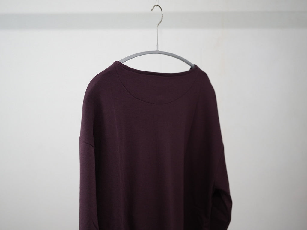 BISOWN ( ビソウン ) / Co Ca HENRY NECK CUT&SEWN PURPLE BROWN